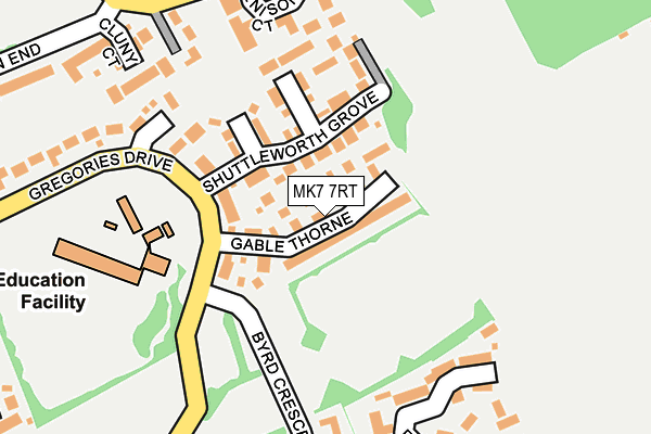 MK7 7RT map - OS OpenMap – Local (Ordnance Survey)