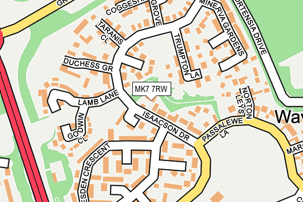 MK7 7RW map - OS OpenMap – Local (Ordnance Survey)