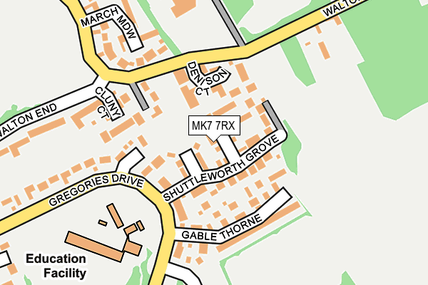 MK7 7RX map - OS OpenMap – Local (Ordnance Survey)