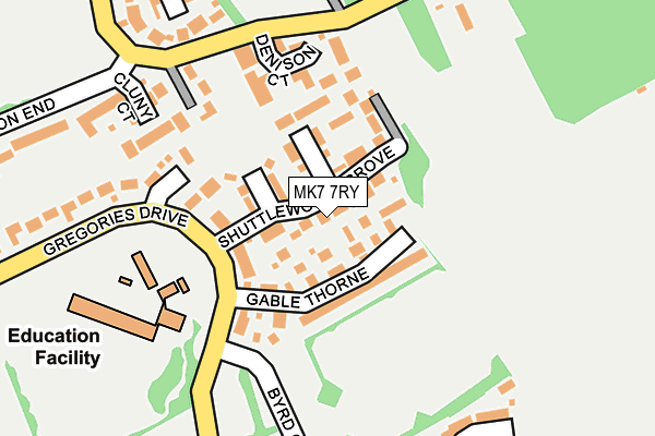 MK7 7RY map - OS OpenMap – Local (Ordnance Survey)