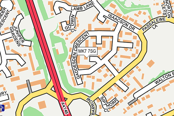 MK7 7SG map - OS OpenMap – Local (Ordnance Survey)