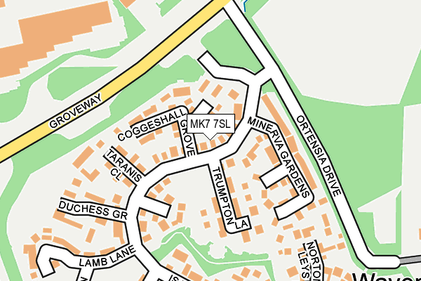MK7 7SL map - OS OpenMap – Local (Ordnance Survey)