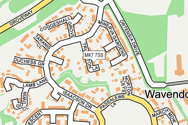 MK7 7SS map - OS OpenMap – Local (Ordnance Survey)