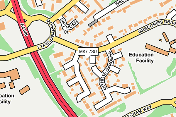 MK7 7SU map - OS OpenMap – Local (Ordnance Survey)