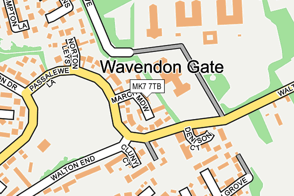 MK7 7TB map - OS OpenMap – Local (Ordnance Survey)