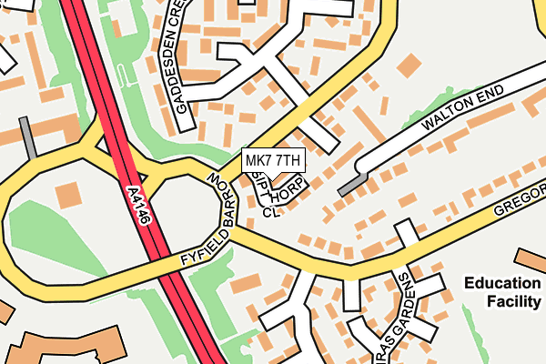 MK7 7TH map - OS OpenMap – Local (Ordnance Survey)