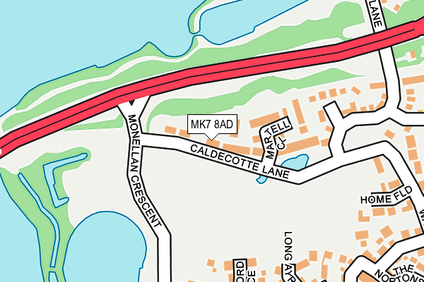 MK7 8AD map - OS OpenMap – Local (Ordnance Survey)