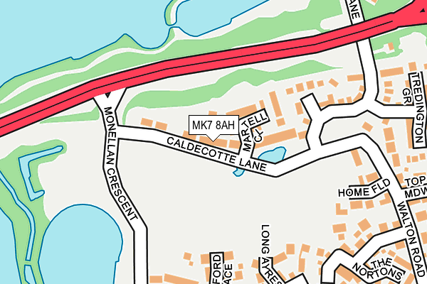 MK7 8AH map - OS OpenMap – Local (Ordnance Survey)