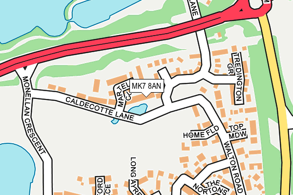 MK7 8AN map - OS OpenMap – Local (Ordnance Survey)