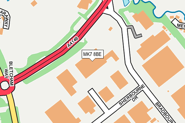 MK7 8BE map - OS OpenMap – Local (Ordnance Survey)