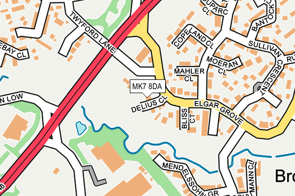 MK7 8DA map - OS OpenMap – Local (Ordnance Survey)