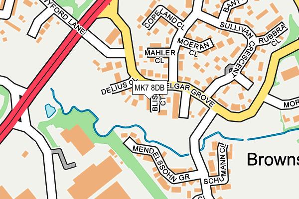 MK7 8DB map - OS OpenMap – Local (Ordnance Survey)