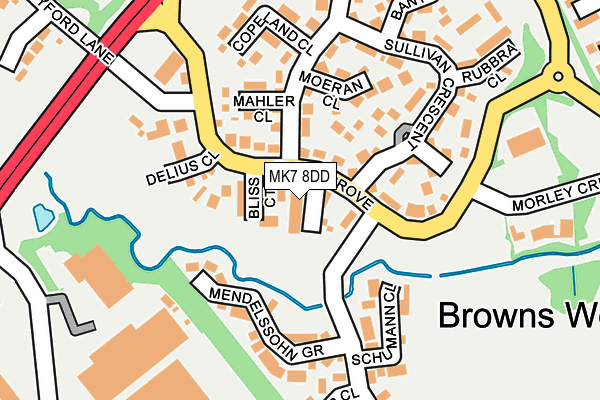 MK7 8DD map - OS OpenMap – Local (Ordnance Survey)