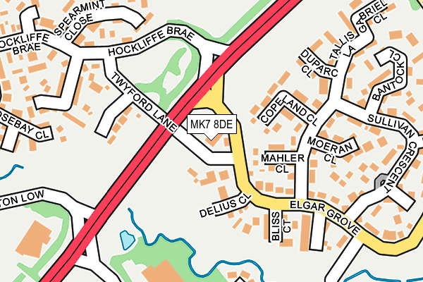 MK7 8DE map - OS OpenMap – Local (Ordnance Survey)