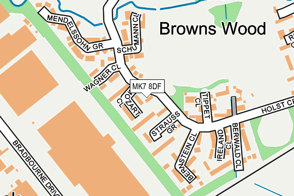 MK7 8DF map - OS OpenMap – Local (Ordnance Survey)