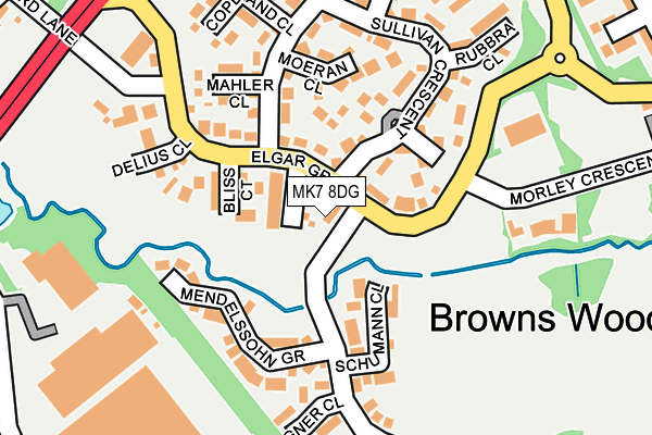 MK7 8DG map - OS OpenMap – Local (Ordnance Survey)