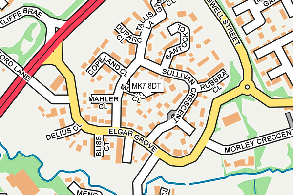 MK7 8DT map - OS OpenMap – Local (Ordnance Survey)
