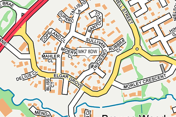 MK7 8DW map - OS OpenMap – Local (Ordnance Survey)