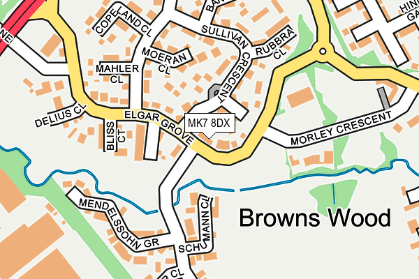 MK7 8DX map - OS OpenMap – Local (Ordnance Survey)