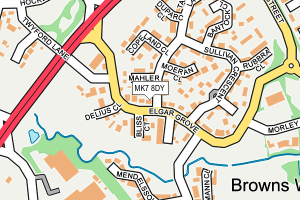 MK7 8DY map - OS OpenMap – Local (Ordnance Survey)