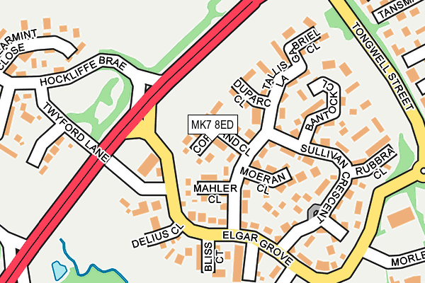 MK7 8ED map - OS OpenMap – Local (Ordnance Survey)