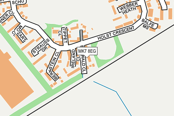 MK7 8EG map - OS OpenMap – Local (Ordnance Survey)
