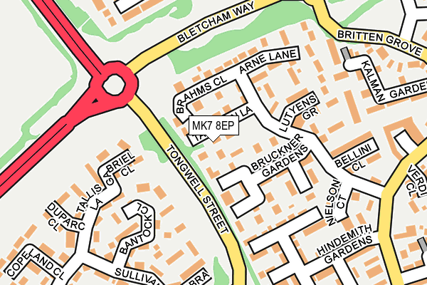 MK7 8EP map - OS OpenMap – Local (Ordnance Survey)