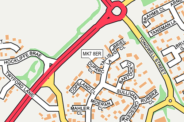 MK7 8ER map - OS OpenMap – Local (Ordnance Survey)