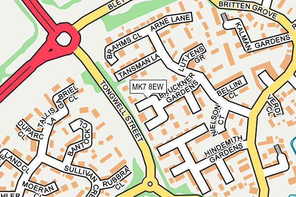 MK7 8EW map - OS OpenMap – Local (Ordnance Survey)