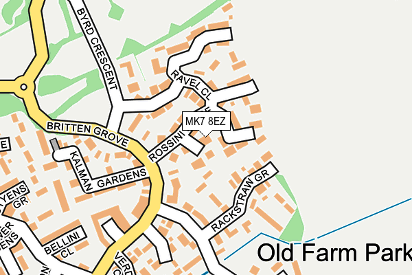 MK7 8EZ map - OS OpenMap – Local (Ordnance Survey)