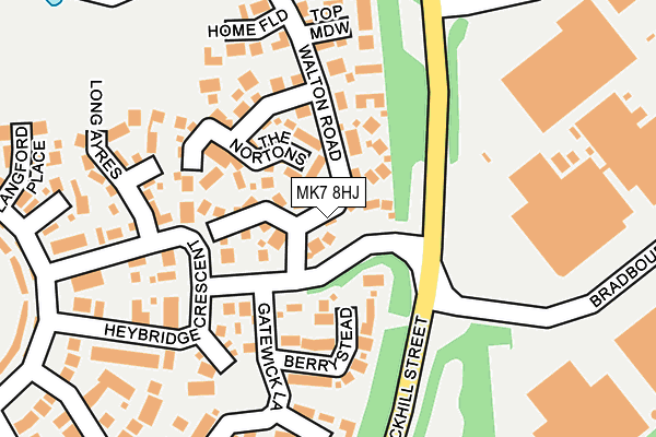 MK7 8HJ map - OS OpenMap – Local (Ordnance Survey)