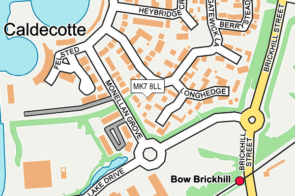 MK7 8LL map - OS OpenMap – Local (Ordnance Survey)