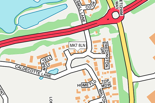 MK7 8LN map - OS OpenMap – Local (Ordnance Survey)