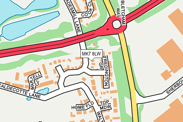 MK7 8LW map - OS OpenMap – Local (Ordnance Survey)