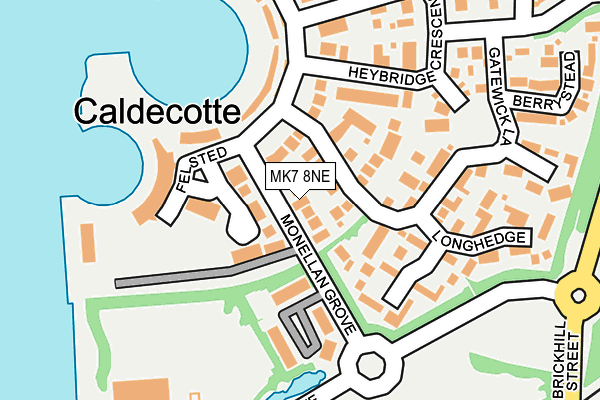 MK7 8NE map - OS OpenMap – Local (Ordnance Survey)