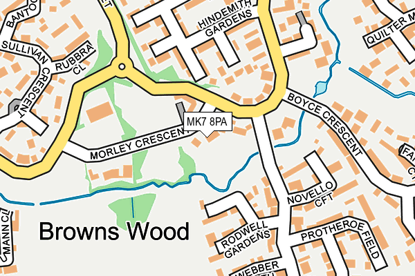 MK7 8PA map - OS OpenMap – Local (Ordnance Survey)