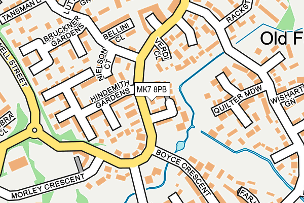 MK7 8PB map - OS OpenMap – Local (Ordnance Survey)