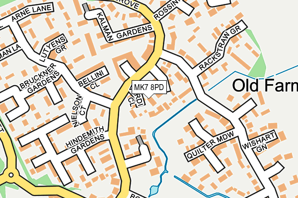 MK7 8PD map - OS OpenMap – Local (Ordnance Survey)