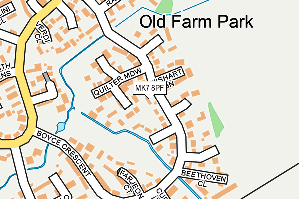 MK7 8PF map - OS OpenMap – Local (Ordnance Survey)