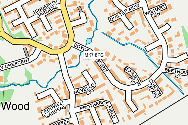 MK7 8PG map - OS OpenMap – Local (Ordnance Survey)