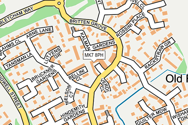 MK7 8PH map - OS OpenMap – Local (Ordnance Survey)