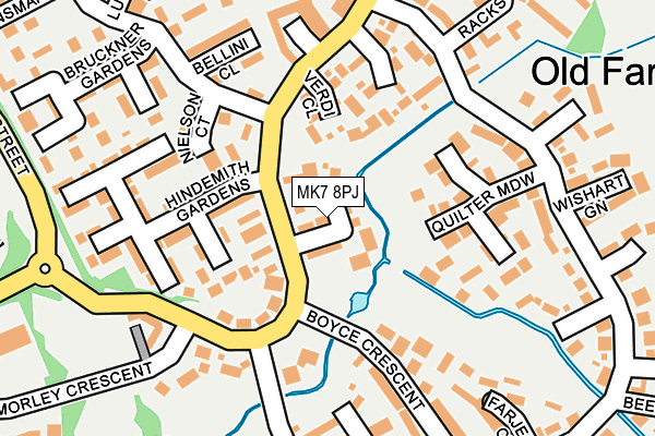MK7 8PJ map - OS OpenMap – Local (Ordnance Survey)