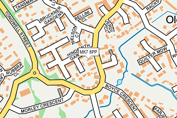 MK7 8PP map - OS OpenMap – Local (Ordnance Survey)