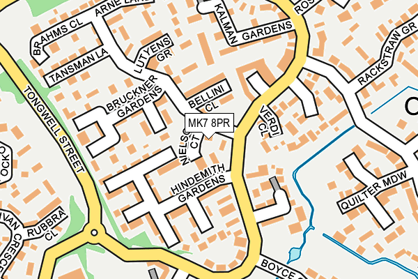 MK7 8PR map - OS OpenMap – Local (Ordnance Survey)