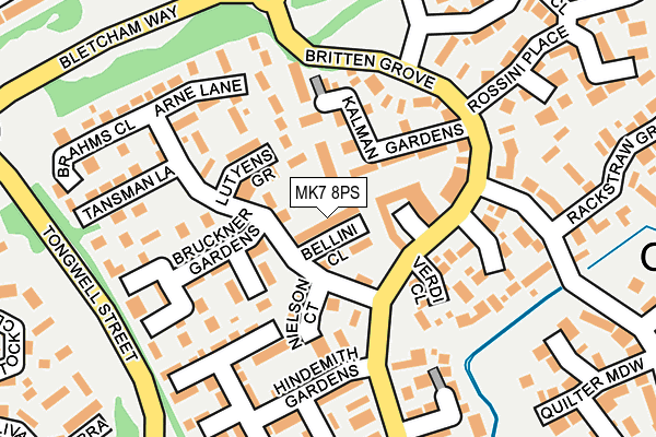 MK7 8PS map - OS OpenMap – Local (Ordnance Survey)