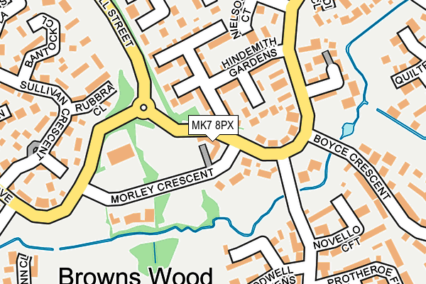 MK7 8PX map - OS OpenMap – Local (Ordnance Survey)