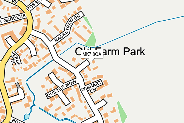 MK7 8QA map - OS OpenMap – Local (Ordnance Survey)