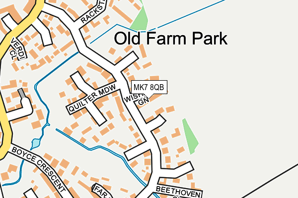 MK7 8QB map - OS OpenMap – Local (Ordnance Survey)