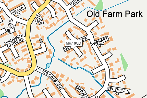 MK7 8QD map - OS OpenMap – Local (Ordnance Survey)