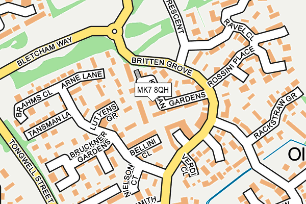 MK7 8QH map - OS OpenMap – Local (Ordnance Survey)